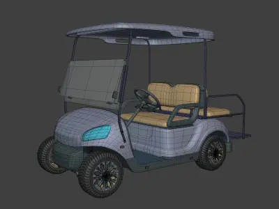 Generic Modern Golf Cart -- Electric Sport Vehicle -- Club Car 3D model