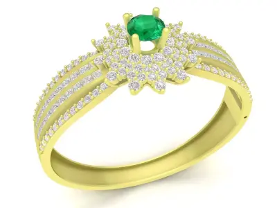 Luxury Multi Row Cluster Diamond Ring Design 3784 3D print model