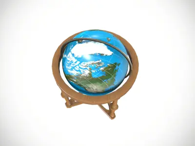 Globe  Low-poly 3D model