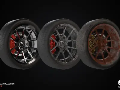 RIMS II - Wheels Collection  - All Formats Low-poly 3D model