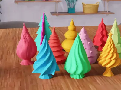 Christmas Tree Ornament Hanging 24 Piece - 469 3D print model