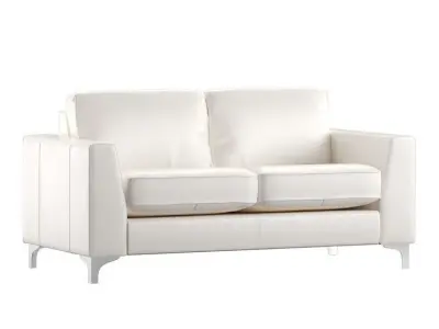 Shupe Leather Match Square Arm Loveseat - 3 colour 3D model