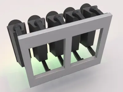 Race Start Lights 3D model