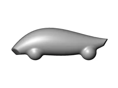 Miniature vehicle automotive speed sculpture N010 3D print model