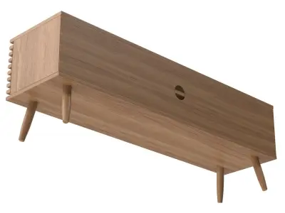 Wooden Sideboard v4 Low-poly 3D model