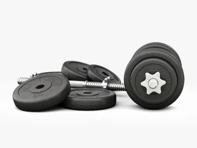 Dumbbell set of dumbbells 3D model