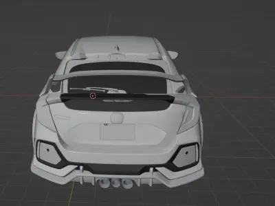 2020 Honda civic r type 3D model