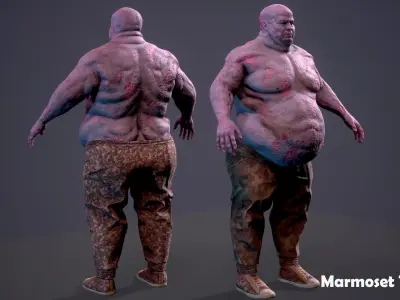 Mutant 01F   Low-poly 3D model