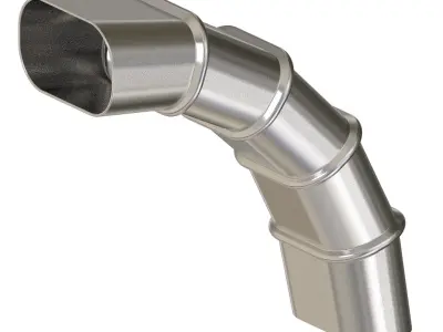 HVAC Oval Elbow Air Duct 3D print model