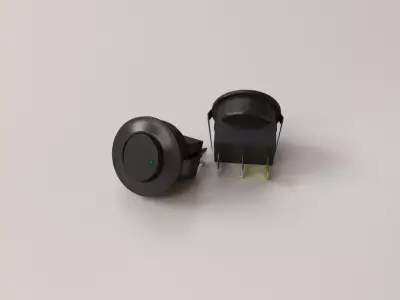 Round Rocker Switch 3D model