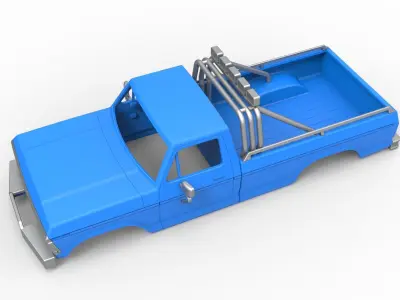 Shell of Vintage Monster Truck V5 Scale 1 to 25 3D print model