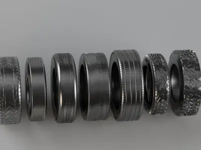 3D Files for scale modeling tires 1 24th scale 3D print model