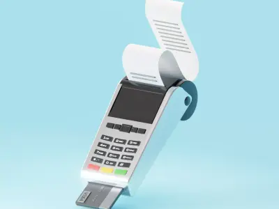 Simple Low Poly Isometric Debit Card EDC Low-poly 3D model