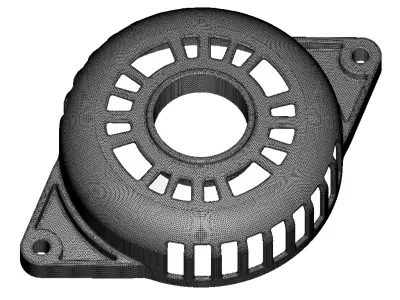 Aluminium Alternator Housing 3D print model