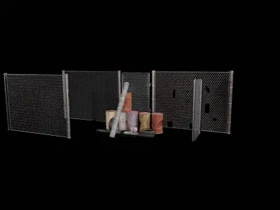 Unreal engine game ready nanite compatible post apocalypse pack  Low-poly 3D model