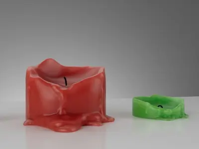 Realistic Candle Collection 3D model