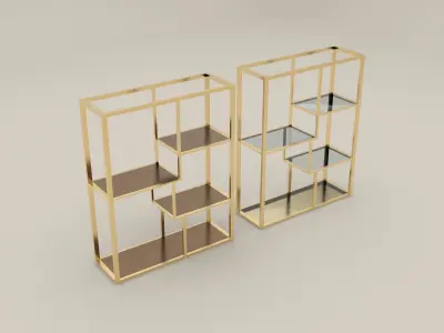 fancy shelves Free low-poly 3D model