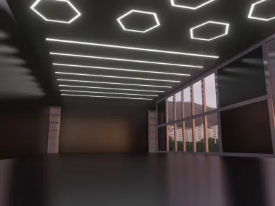 Car studio interio 3D model