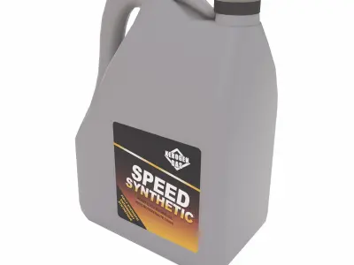 Engine Oil Can  Low-poly 3D model