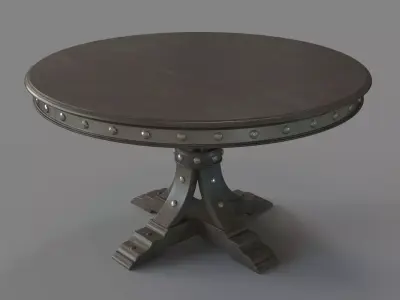 Vintage West Extendable Dining Table 3D model