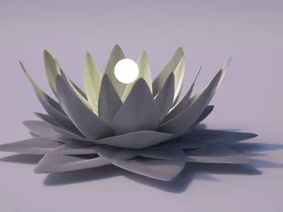 Glowing Lotus 3D model