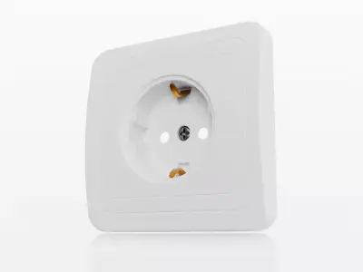 Electric power plug Socket 220V for smooth subdivision 3D model