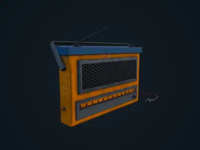 Stylized Radio Low-poly 3D model