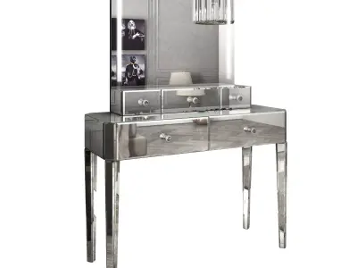 Carmehome dressing table and mirror 3D model