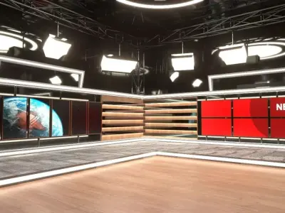 Virtual Broadcast Studio 3D model