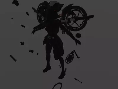 Transformation of Motorcycle 3D model