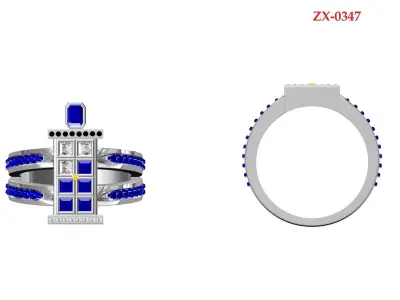 Art Deco Ring 3D print model buy