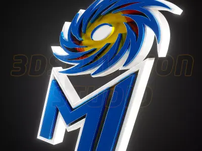 Mumbai Indians logo - Cinematic - 3D print 3D model