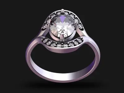 Ring Jewelry Gems Diamonds Wedding Engagement-ring 3D print model