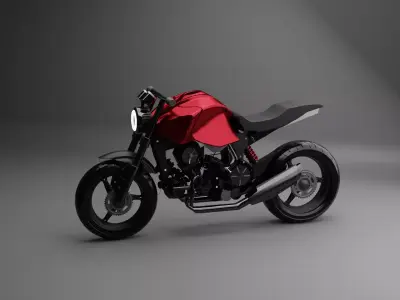 Cafe Racer v10 Hd 3d model super bike  3D model