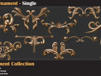 50 Ornament Single- Vol 05 3D model