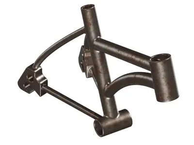 Rusty Bike Frame 3D model