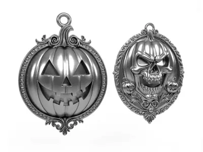 Halloween Pendants 3D print model