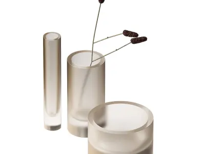 Decorative Glass Vases Frosted colored glass 3D model purchase