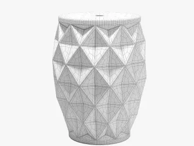 Wrought studio marita ceramic garden stool 3D model