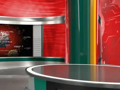 studio virtual TV 3D model
