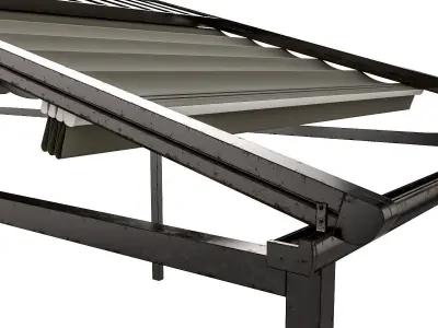 Motorized Pergola 5a worn steel 3D model