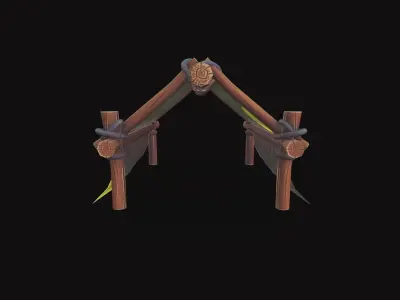 Stylized Tent Low-poly 3D model