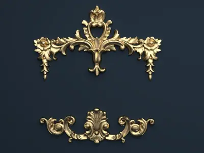 Classic decor ornament v-3D model07 3D model