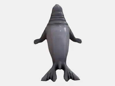 Elephant seal low poly Low-poly 3D model