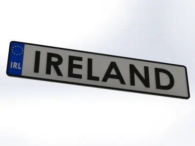 Irish License Plate 3D print model