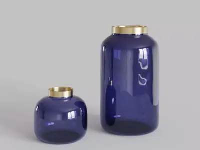 Tinted Glass Vase 01 Free 3D model