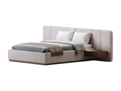 American Queen Size Bed 3D model