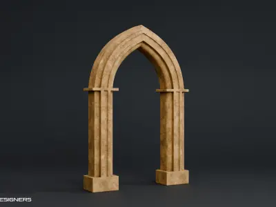 Medieval Gothic Arch 3D Model 3D model