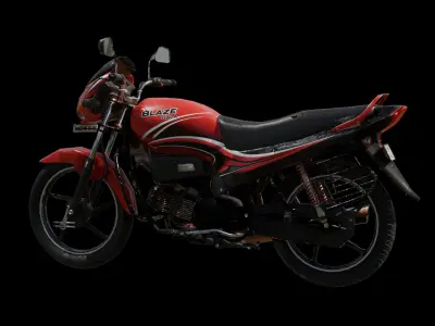 Indian Bike PBR material Model Low-poly 3D model