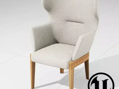 Molteni and C Chelsea Armchair 2 UE4 Low-poly 3D model